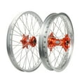 thumbnail image 1 of Tusk Impact Complete Front and Rear Wheel 1.60 x 21 / 2.15 x 18 Silver Rim/Silver Spoke/Orange Hub for Ktm 300 xc (Fuel Injected) 2020-2026, 1 of 2