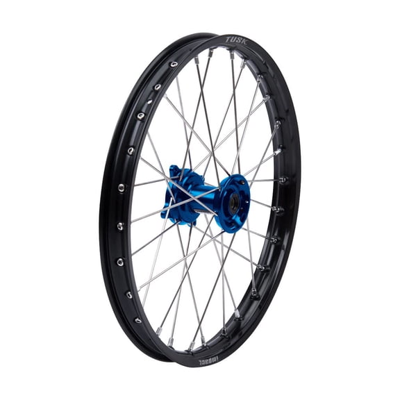 Tusk Impact Complete Wheel - Front 19 x 1.40 Black Rim/Silver Spoke/Blue Hub for KTM 85 SX 17/14 2012-2023