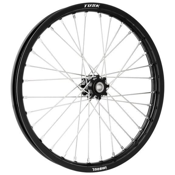 Tusk 1418490326-bb5c59 Impact Complete Wheel - Front 19 x 1.60 Black Rim/Silver Spoke/Black Hub For Sur-Ron Light Bee X 2018-2025