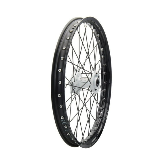 Tusk Impact Complete Wheel - Front 21 x 1.60 Black Rim/Black Spoke/White Hub For Husqvarna FE 350 S 2015-2016,2020-2022