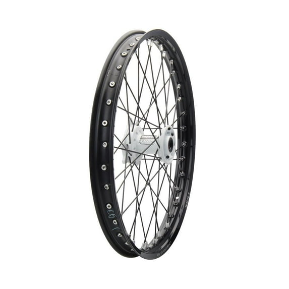 Tusk Impact Complete Wheel - Front 21 X 1.60 Black Rim/Black Spoke/White Hub for Yamaha Wr450F 2003-2009,2011-2022