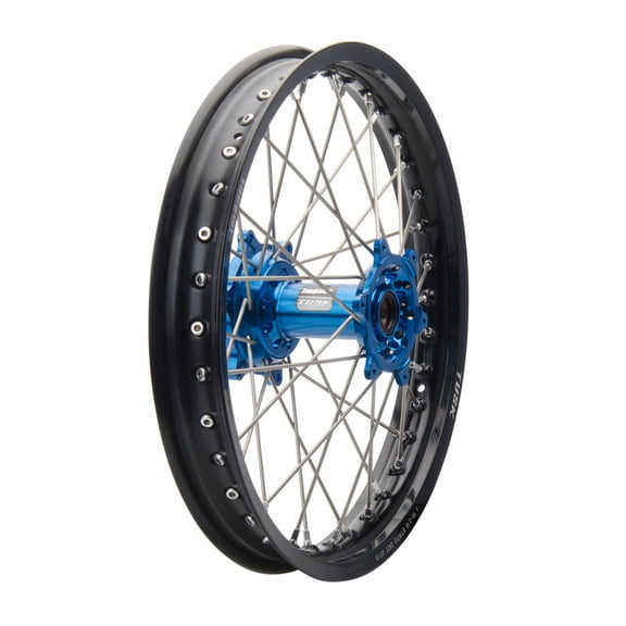 Tusk Impact Complete Wheel - Rear 18 X 2.15 Black Rim/Silver Spoke/Blue Hub for Husqvarna Tc 150 Heritage (Fuel Injected) 2025