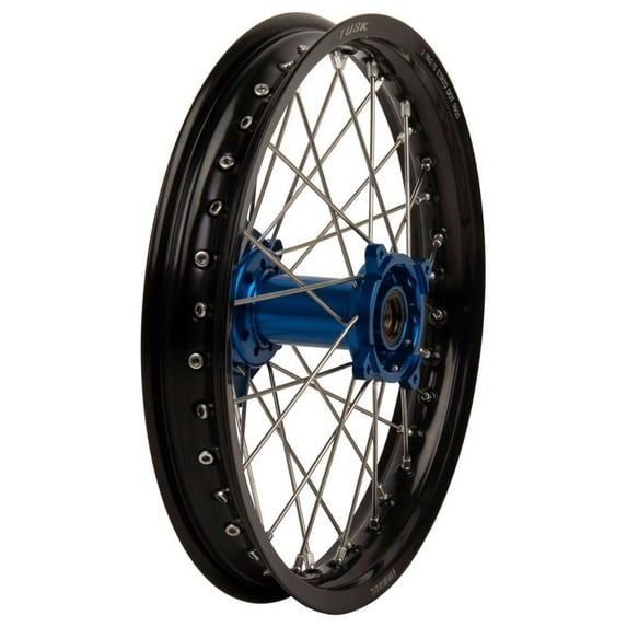 Tusk Impact Complete Wheel - Rear 18 x 2.15 Black Rim/Silver Spoke/Blue Hub For Sherco 300 SE-R 2016-2017