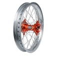 thumbnail image 1 of Tusk Impact Complete Wheel - Rear 18 x 2.15 Silver Rim/Silver Spoke/Orange Hub For Stark Future Varg EX 2025, 1 of 2