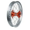 thumbnail image 1 of Tusk Impact Complete Wheel - Rear 18 X 2.15 Silver Rim/Silver Spoke/Orange Hub for Ktm 125 Exc 2003, 1 of 6