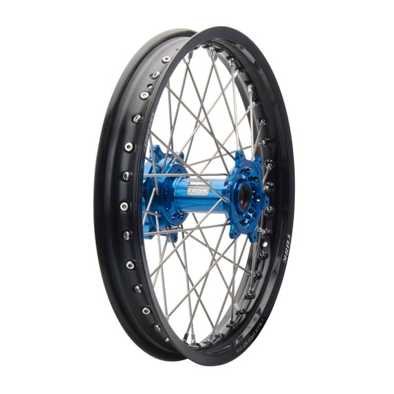 Tusk Impact Complete Wheel - Rear 19 X 2.15 Black Rim/Silver Spoke/Blue Hub for Stark Future Varg Ex 2025