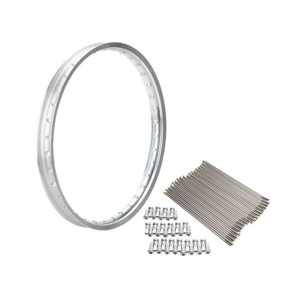 Tusk Impact Front Rim and Spoke Kit 21 x 1.60 Silver For KTM 450 EXC-R 2008-2011