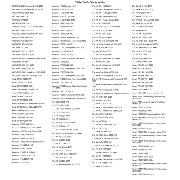 Tusk Impact Supermoto Colored Nipple Kit with Dust Seals Magnesium for KTM 125 XC 2021-2022