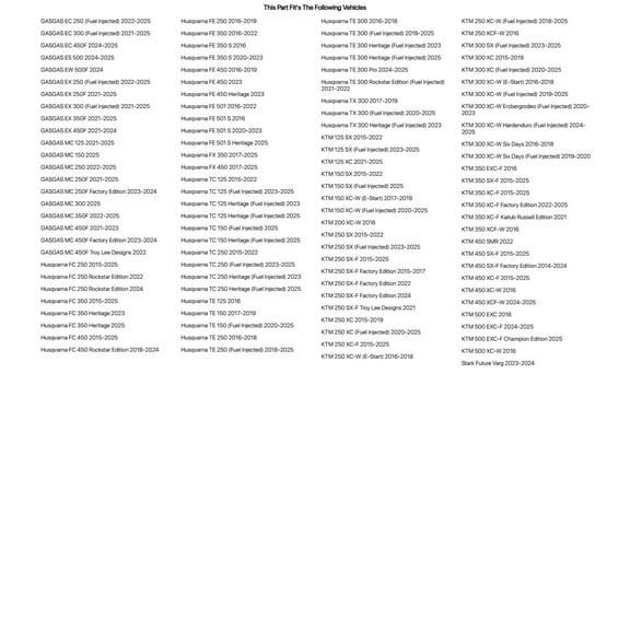 Tusk Impact Supermoto Replacement Front Wheel Spacer Kit For Husqvarna TC 125 (Fuel Injected) 2023-2025