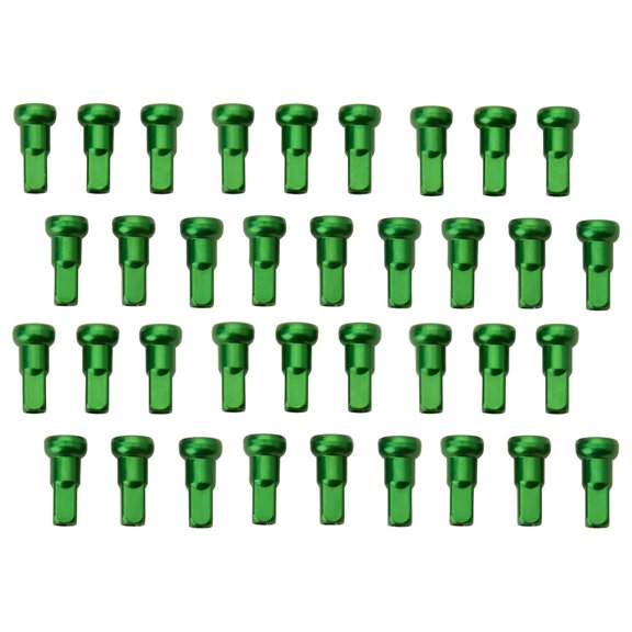Tusk Impact Wheel Replacement Spoke Nipple Kit Front Green
