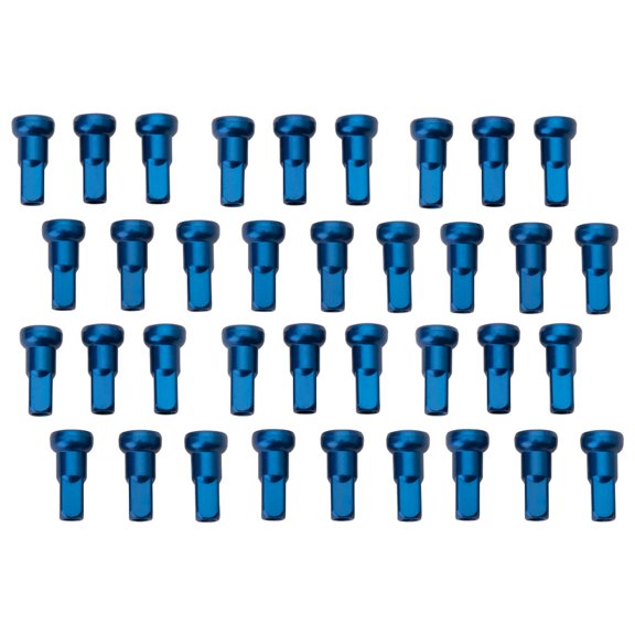 Tusk Impact Wheel Replacement Spoke Nipple Kit Rear Blue For Honda CRF450R 2002-2025