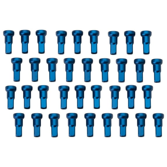 Tusk Impact Wheel Replacement Spoke Nipple Kit Rear Blue For Husqvarna FC 350 2014-2025