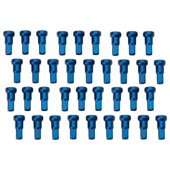 Tusk Impact Wheel Replacement Spoke Nipple Kit Rear Blue for Ktm 200 Exc 2003-2005