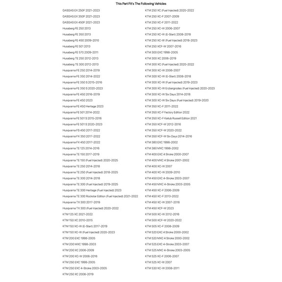 Tusk Kickstand Rubber Strap Pair Black for KTM 150 XC-W (E-Start) 2017-2019