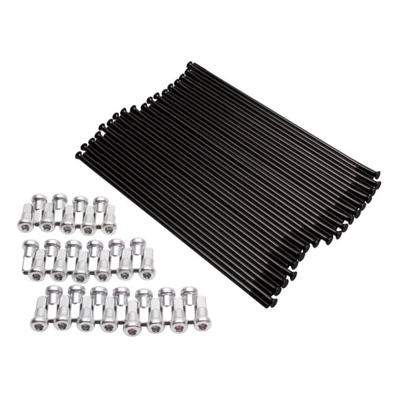 Tusk Motorcycle Spoke Kit - Front 21" Black Spoke/Silver Nipple for GASGAS EC 300 (Fuel Injected) 2021-2024