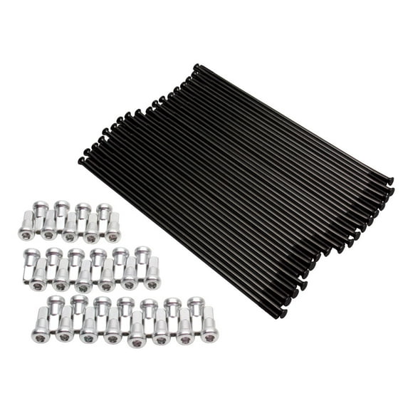 Tusk Motorcycle Spoke Kit - Front 21" Black Spoke/Silver Nipple For HONDA CRF450RL 2021-2023