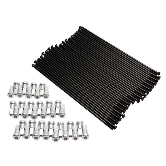 TUSK Motorcycle Spoke Kit - Front 21" Black Spoke/Silver Nipple for Yamaha YZ250F Monster Energy Yamaha Racing Edition 2023