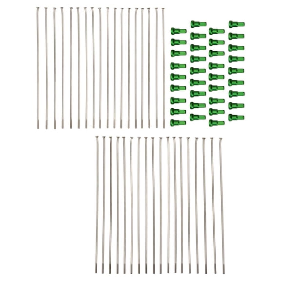 Tusk Motorcycle Spoke Kit - Front 21" Silver Spoke/Green Nipple For SHERCO 500 SEF-R Racing 2019-2021
