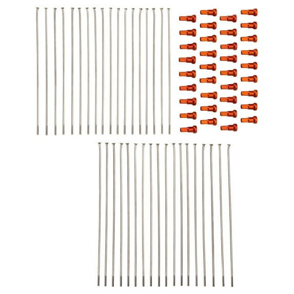 Tusk Motorcycle Spoke Kit - Front 21" Silver Spoke/Orange Nipple For SHERCO 450 SCF Cross Country 2019-2020