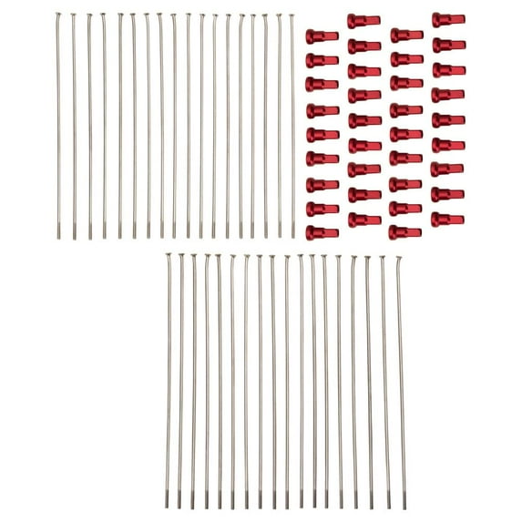 Tusk Motorcycle Spoke Kit - Front 21" Silver Spoke/Red Nipple For SHERCO 300 SE-R Six Days 2017