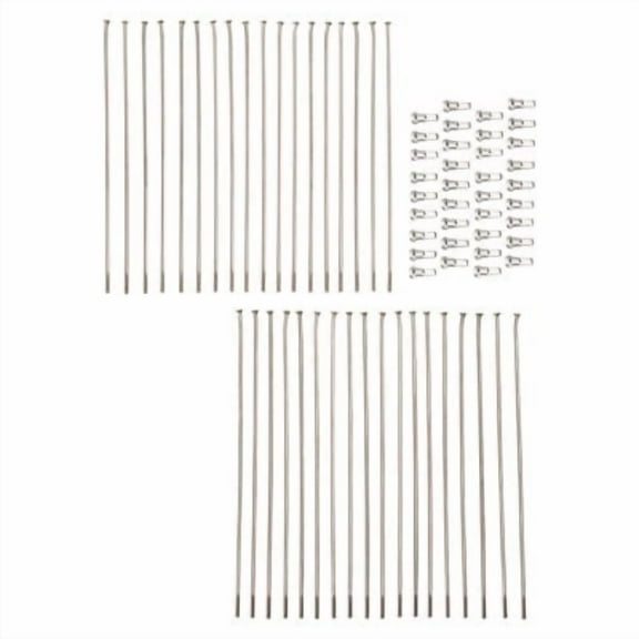Tusk Motorcycle Spoke Kit - Front 21" Silver Spoke/Silver Nipple