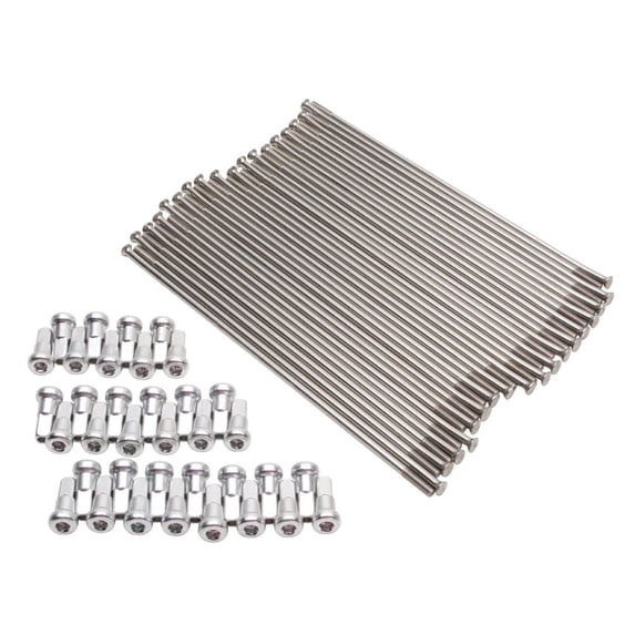 Tusk Motorcycle Spoke Kit - Rear 10" Silver Spoke/Silver Nipple For KTM 50 SX Factory Edition 2021-2023