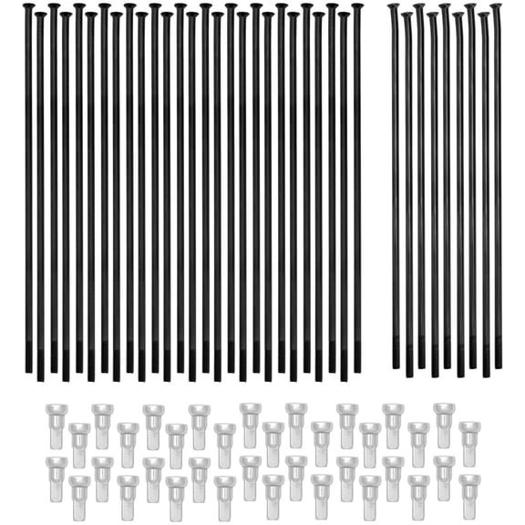 Tusk Motorcycle Spoke Kit - Rear 18" Black Spoke/Silver Nipple for Beta 430 Rr Race Edition 2019-2024