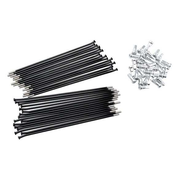 Tusk Motorcycle Spoke Kit - Rear 19" Black Spoke/Silver Nipple for KTM 125 SX (Fuel Injected) 2023-2025