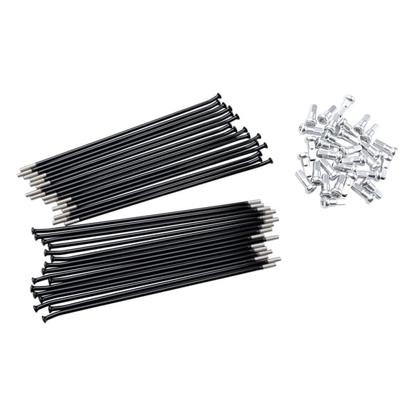 Tusk Motorcycle Spoke Kit - Rear 19" Black Spoke/Silver Nipple For Yamaha YZ450FX 2016-2024