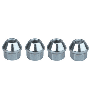Tusk OEM Style Tapered Chrome Lug Nut 10mm x 1.25mm Thread Pitch (4 pack) for Suzuki LT160 QUAD RUNNER 1989-2004