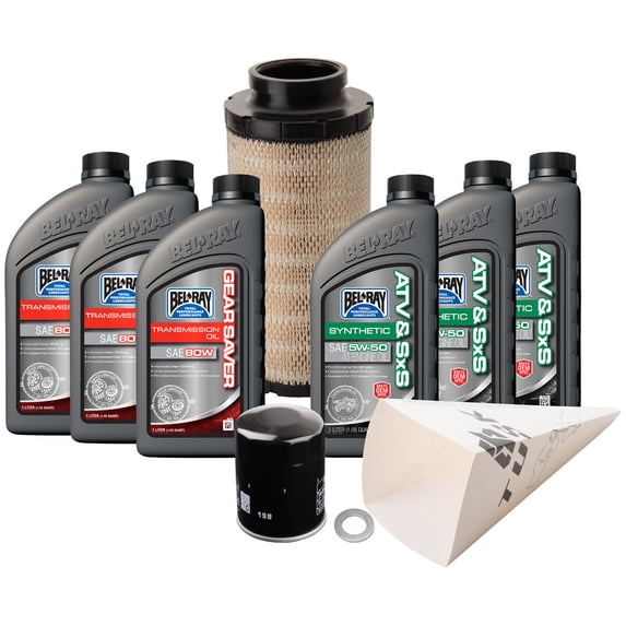 Tusk 2129020002 UTV Full Service Kit Bel-Ray ATV & SXS Synthetic 5W-50 Tusk First Line UTV Air Filter