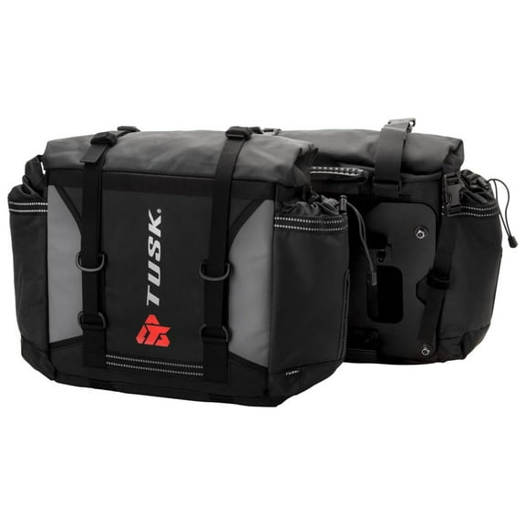 Tusk Olympus Pannier Bags with Tusk Pannier Rack Mounts Black/Grey