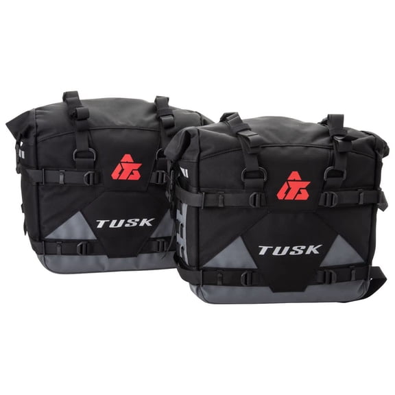 TUSK Pannier Racks Pilot Pannier Bags Black/Grey for Husqvarna Norden 901 Expedition 2023
