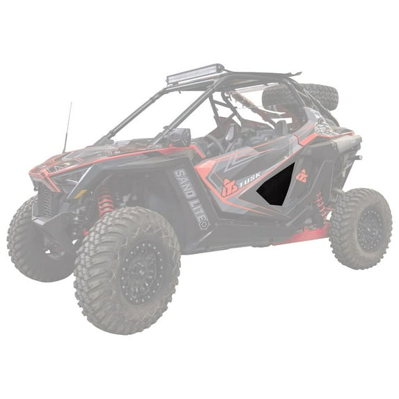 TUSK Plastic Lower Door Inserts Black for Polaris RZR Pro R 4 Ultimate 2022