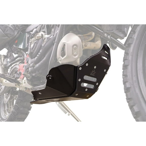 TUSK Quiet Glide Adventure Skid Plate Black with Linkage Guard Compatible with Yamaha TENERE 700 2022-2024