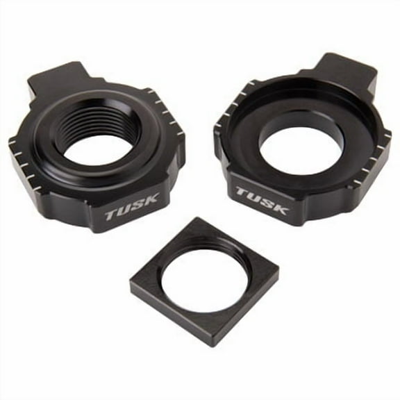 Tusk Racing Axle Blocks Black for Husqvarna FX 350 2023-2024