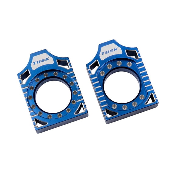 Tusk Racing Axle Blocks Blue for Husqvarna FX 450 2023-2024