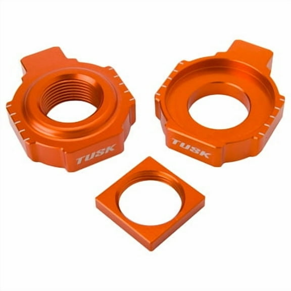 Tusk Racing Axle Blocks Orange for KTM 500 EXC-F 2024