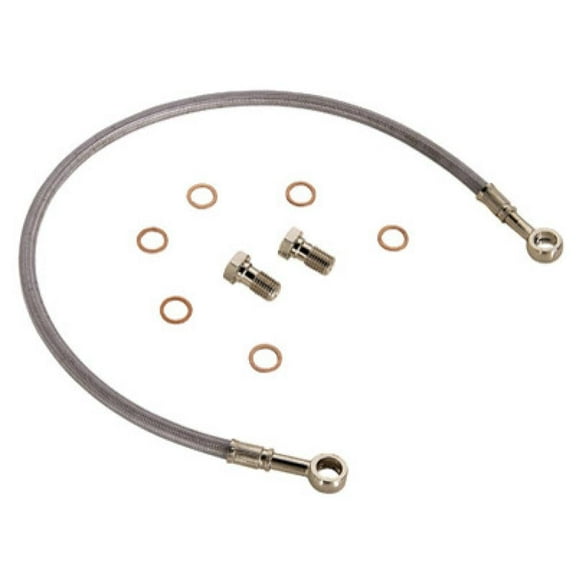 Tusk Tfk003D145R +6 Rear Atv Steel Braided Brake Line - Silver - Standard Length +6"