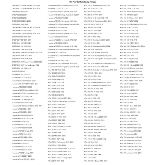 Tusk Rear Aluminum Sprocket 52 Tooth Red for KTM 250 XCF-W 2007-2016