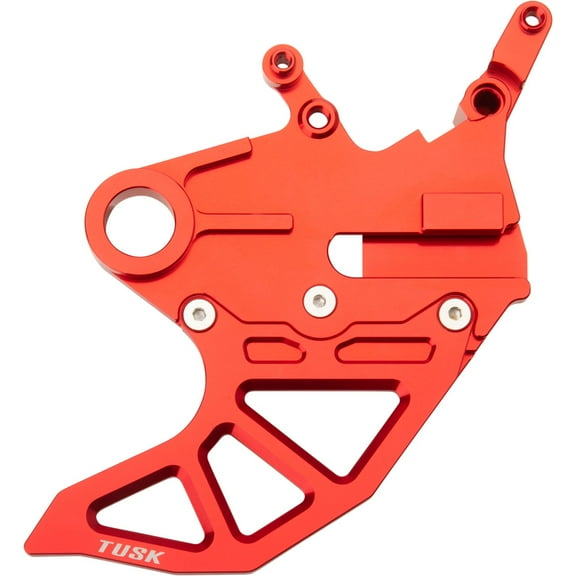 Tusk Rear Brake Caliper Support w/Brake Disc Guard Red for Honda CRF450RX 2017-2023