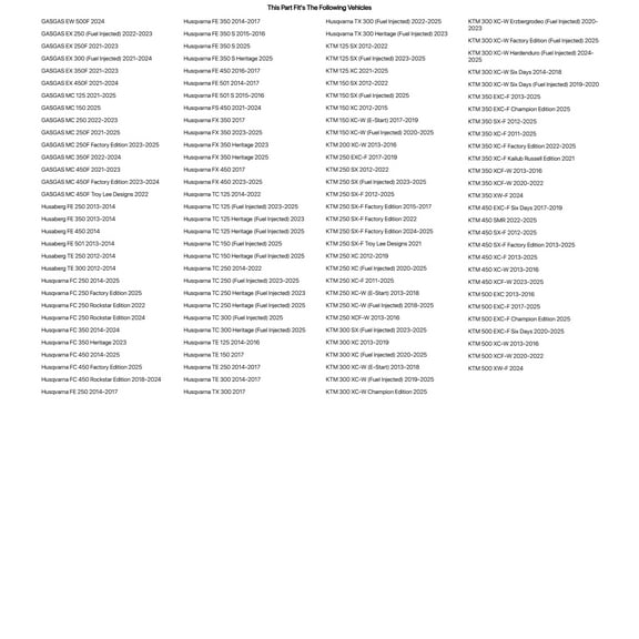 Tusk Rear Brake Master Cylinder Rebuild Kit for GASGAS MC 250 2022-2023