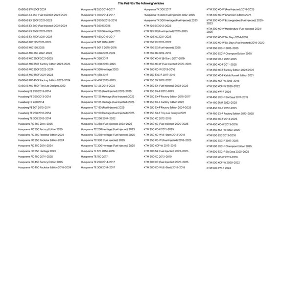 Tusk Rear Brake Master Cylinder Rebuild Kit for Husqvarna TX 300 Heritage (Fuel Injected) 2023