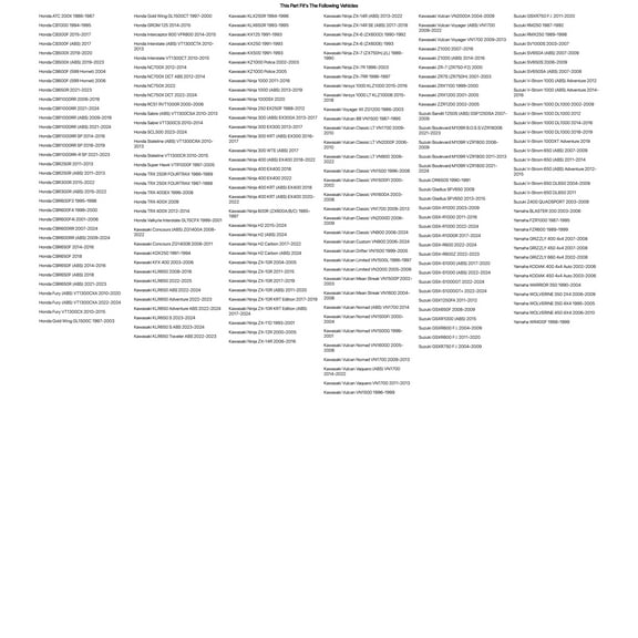 Tusk Rear Brake Master Cylinder Rebuild Kit for Kawasaki Vulcan Nomad VN1500G 1999-2001