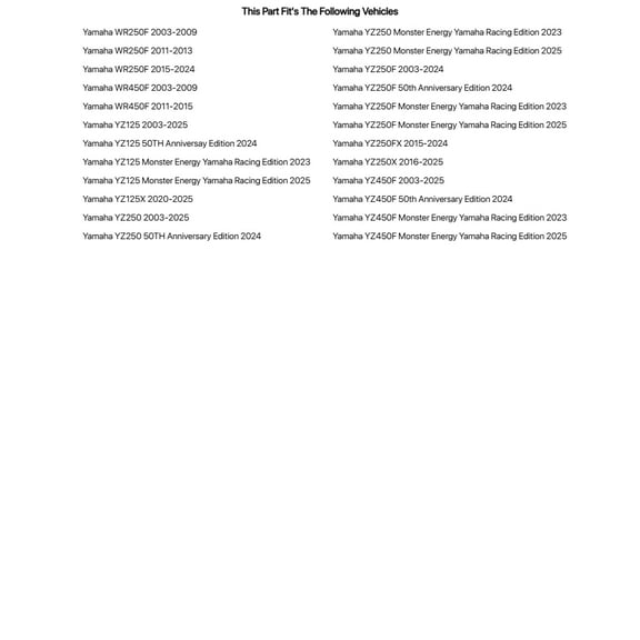 Tusk Rear Brake Master Cylinder Rebuild Kit for Yamaha YZ125 Monster Energy Yamaha Racing Edition 2023