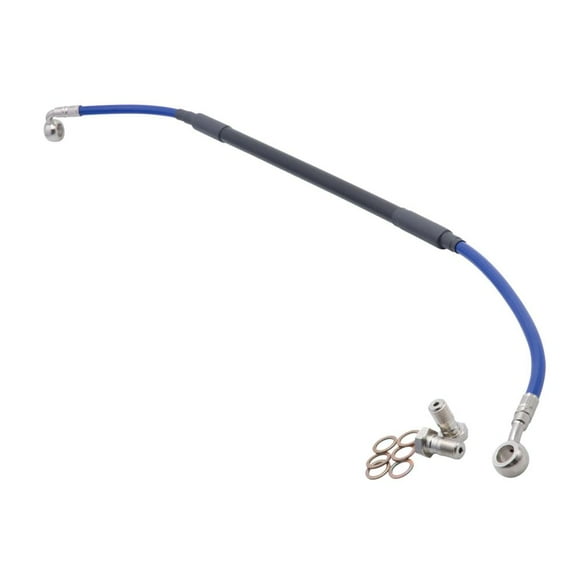 Tusk Rear Motorcycle Steel Braided Brake Line Standard Length Blue For GASGAS MC 250F 2021-2023