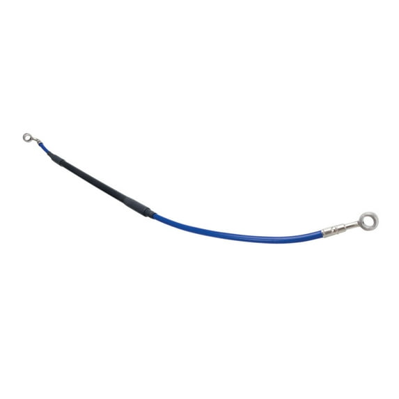 Tusk Rear Motorcycle Steel Braided Brake Line Standard Length Blue