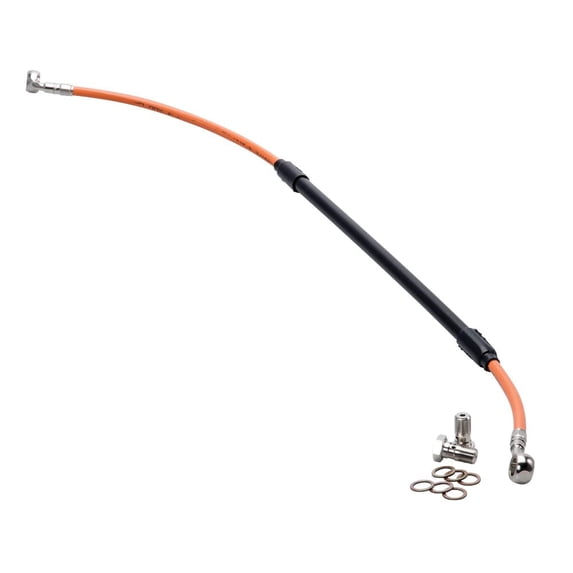 Tusk Rear Motorcycle Steel Braided Brake Line Standard Length Orange for GASGAS MC 250 2022-2023
