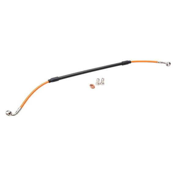 Tusk Rear Motorcycle Steel Braided Brake Line Standard Length Orange For Husqvarna TE 125 2015-2016