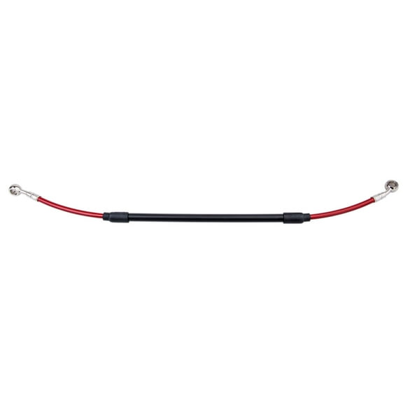 Tusk Rear Motorcycle Steel Braided Brake Line Standard Length Red